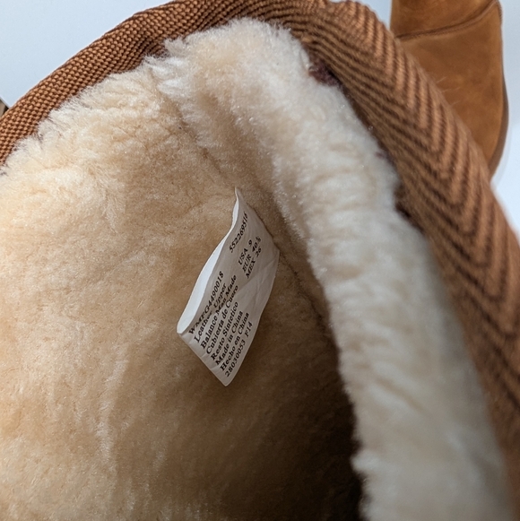 Women’s Chestnut Shearling-Lined Leather Winter Boots | Size 9 Classic UGG-Style - Picture 2 of 7